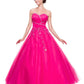 CLEARANCE - Juliet 301 Poofy Quinceanera Tulle Dress A-Line Strapless Beading