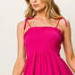 BiBi Texture Smocked Sleeveless Jumpsuit - Farnelli