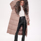 Rei Silver Fox Fully Lined Hood Down Coat in Blush