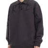 Men's Plus Size Letter Long Sleeve Polo Sweatshirt - Dark Gray