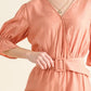 And The Why Flounce Sleeves Romper with Belt - Farnelli