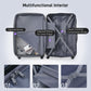 HouseOfZazla 3-piece hardside spinner luggage set with TSA locks in blue, purple, pink, and beige