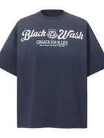 Men's Gradient Letter Round Neck T-Shirt - Farnelli