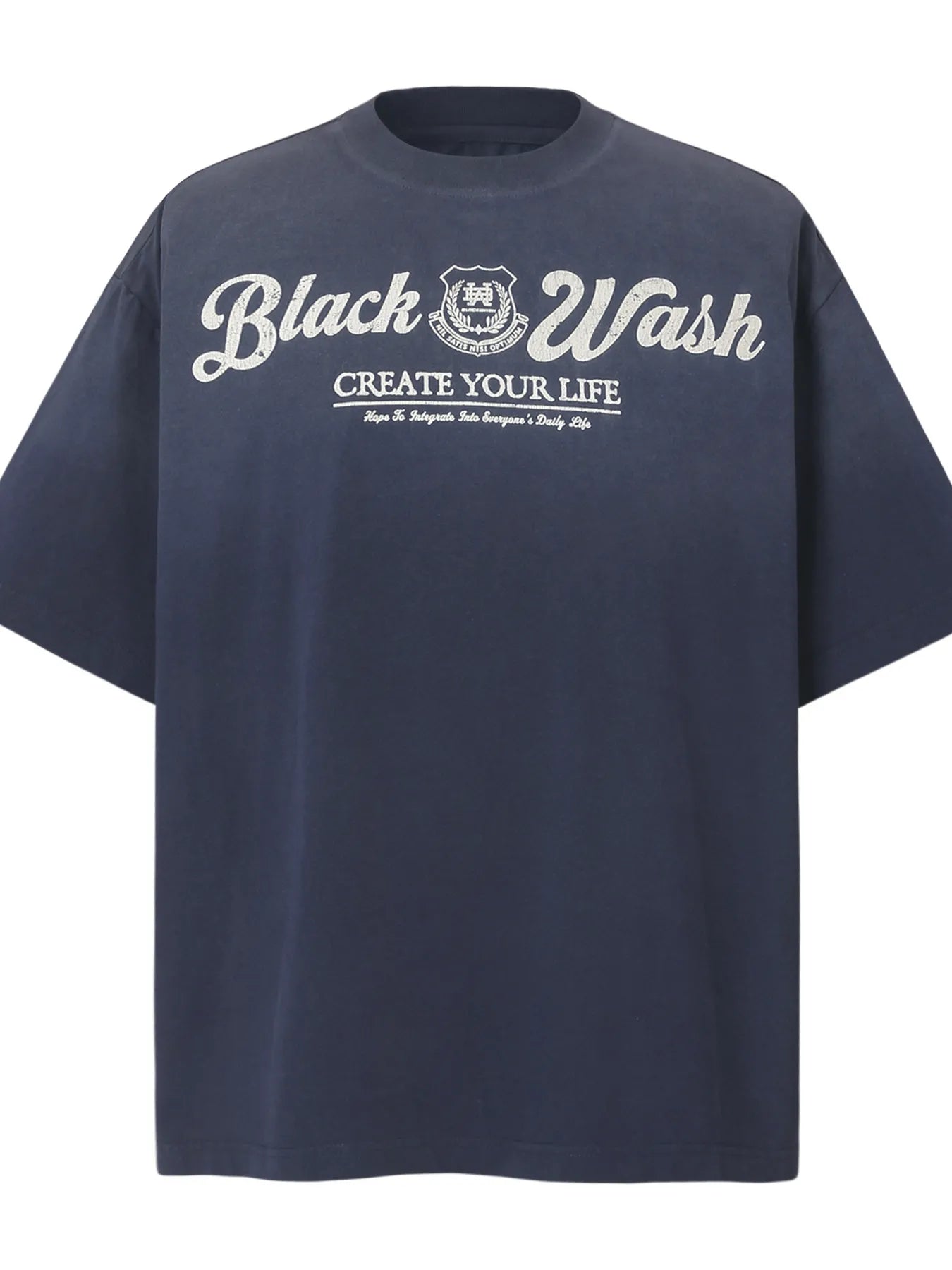 Men's Gradient Letter Round Neck T-Shirt - Farnelli