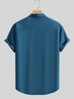 Men's Button Up Short Sleeve Shirt - Farnelli