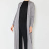 Marina West Swim Pleated Long Sleeve Cardigan - Gray
