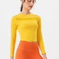 Round Neck Long Sleeve Active T-Shirt - Farnelli