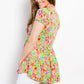 Be Stage Floral Short Sleeve Babydoll Top - Farnelli