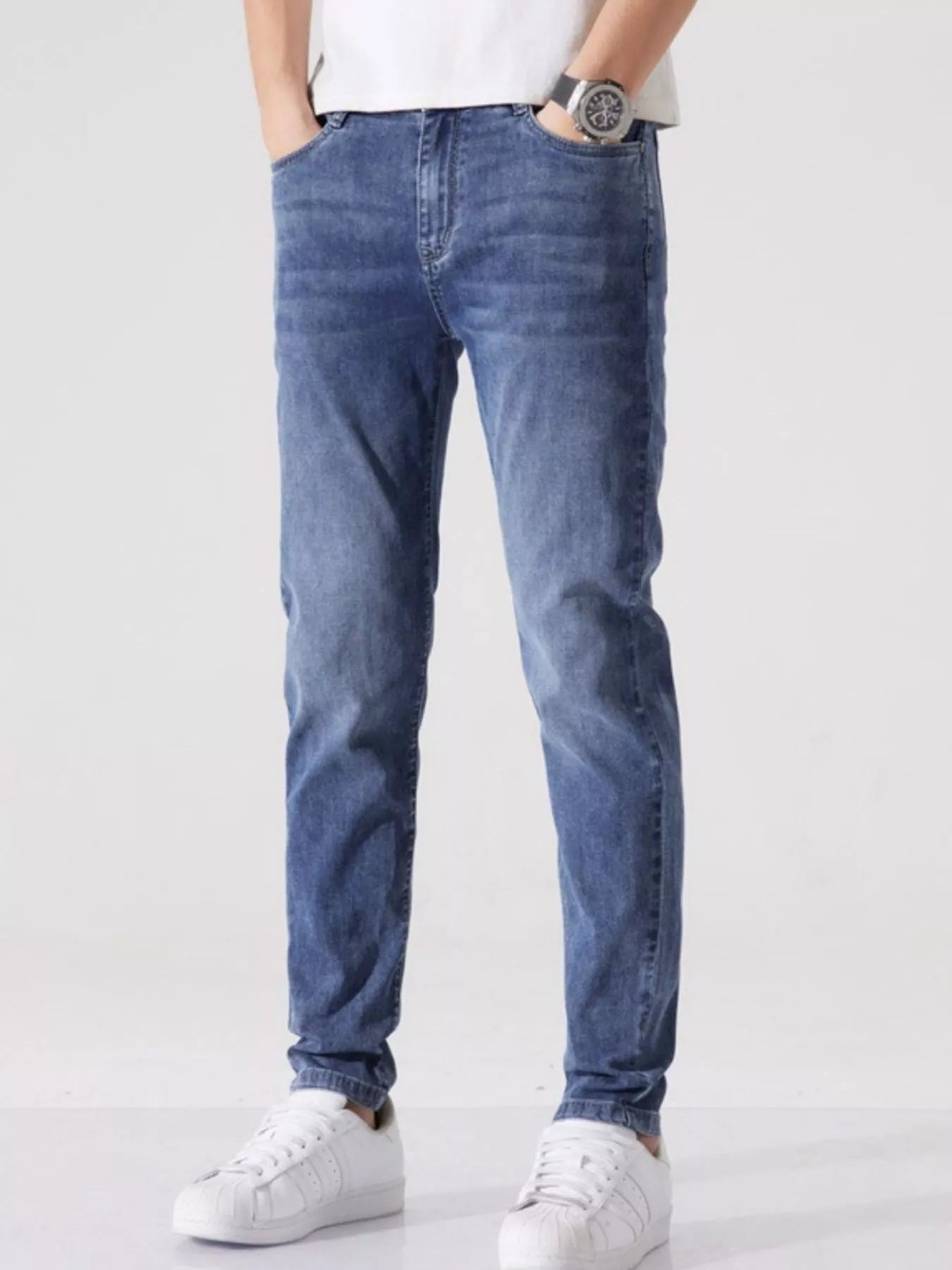 Men's Washed Slim Fit Jeans - Farnelli