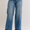 Judy Blue Raw Hem High Waist Column Straight Jeans - DK