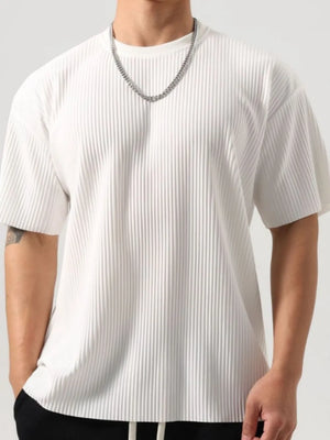 Men's Plus Size Round Neck Half Sleeve T-Shirt - Farnelli