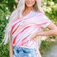 Cali Abstract Short Sleeve Blouse - Farnelli