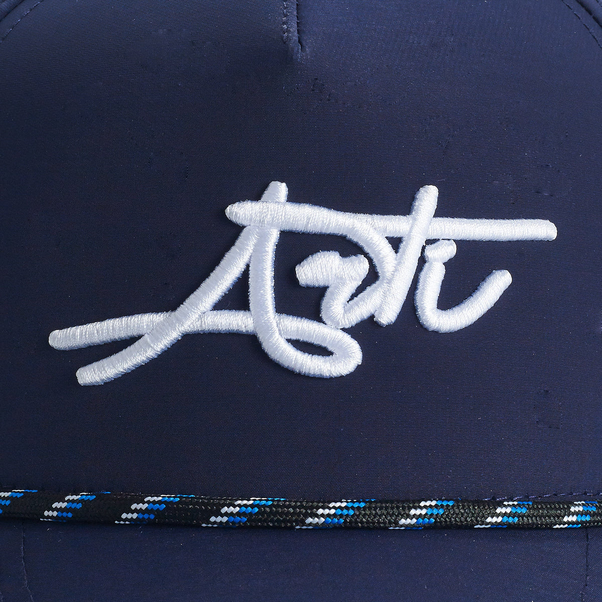ARTI navy performance rope mesh classic hat with breathable mesh panels and contrasting rope detail