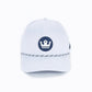 ARTI white performance crown rope hat with curved brim and classic rope detail