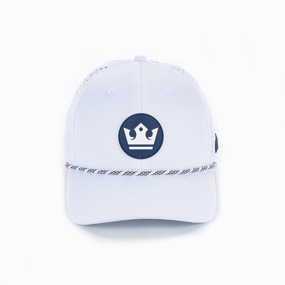 ARTI white performance crown rope hat with curved brim and classic rope detail
