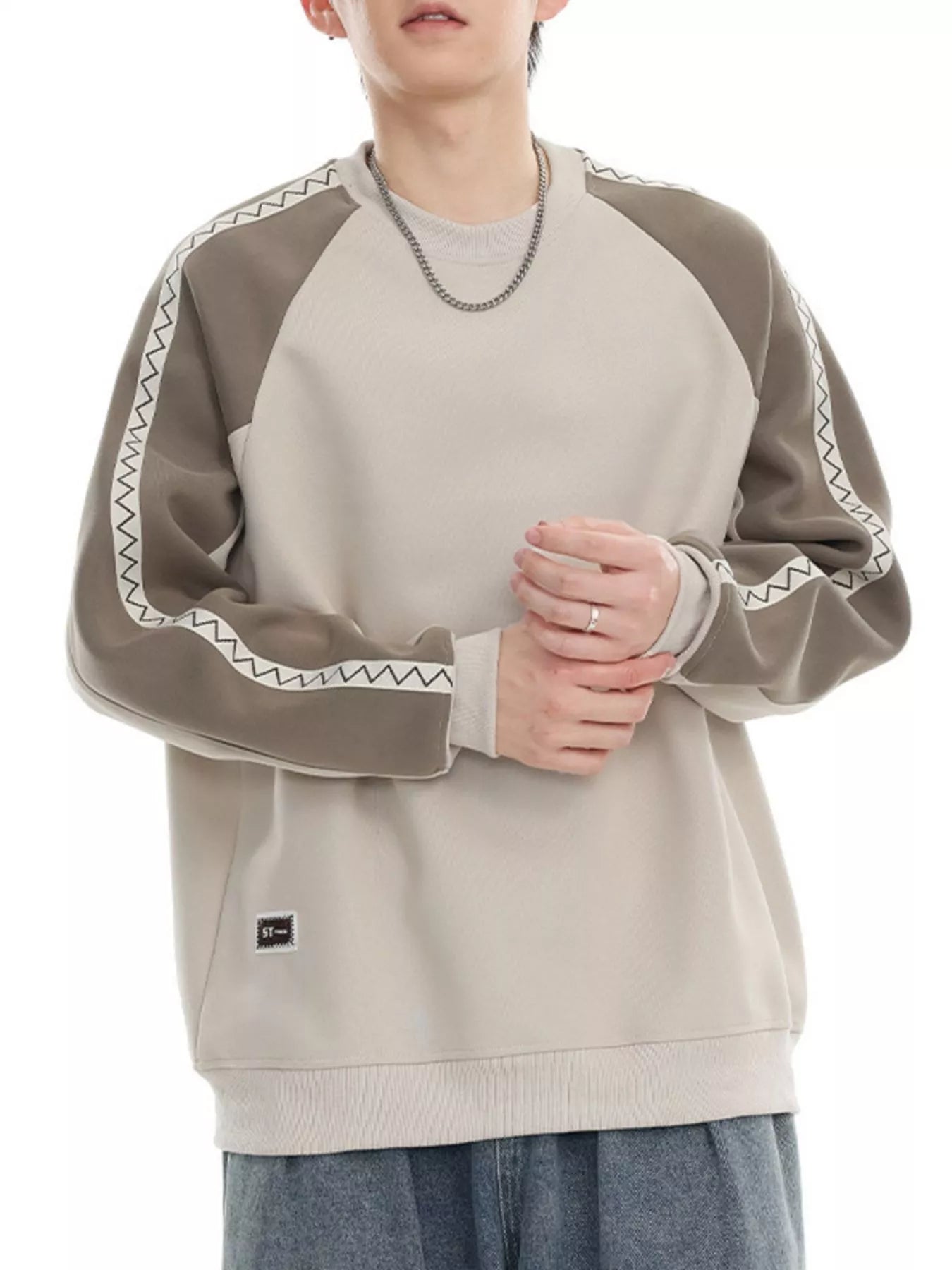 Men's Plus Size Raglan Sleeve Casual Sweatshirt - Farnelli