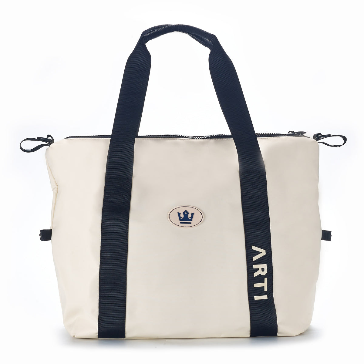 ARTI cream duffle bag with spacious design and sturdy handles