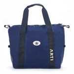 ARTI navy duffle bag with spacious main compartment and sturdy handles