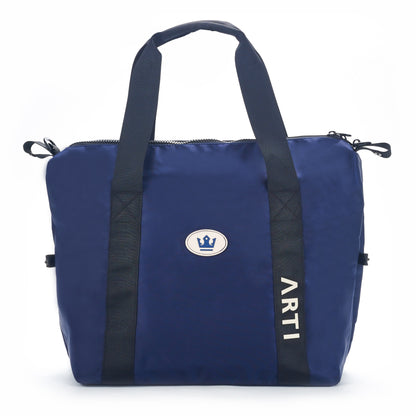 ARTI navy duffle bag with spacious main compartment and sturdy handles