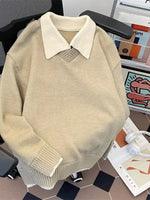 Men's Ribbed Hem Long Sleeve Sweater - Farnelli