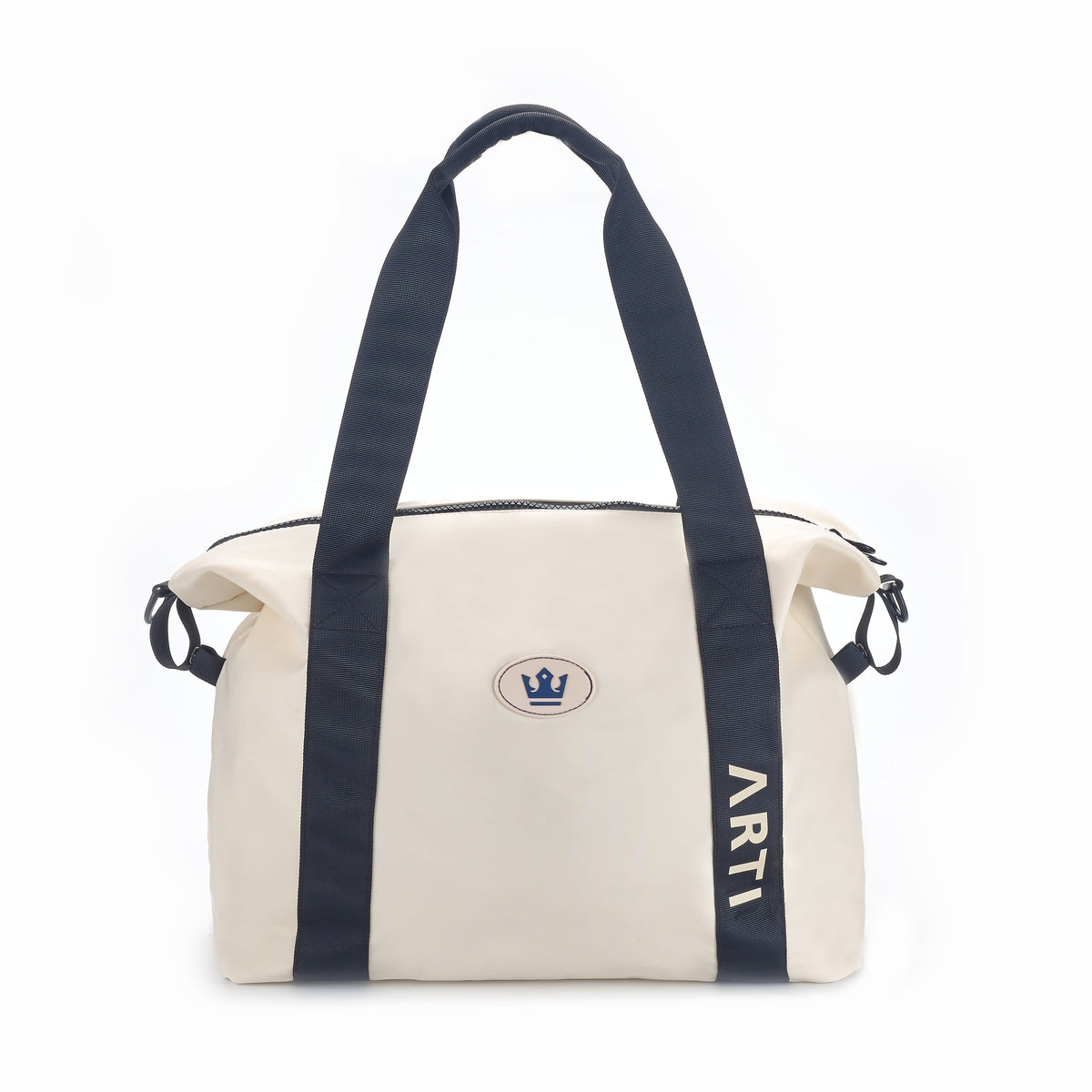 ARTI cream duffle bag with spacious compartment and sturdy handles