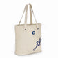 ARTI cream tote bag with spacious open-top design and sturdy handles