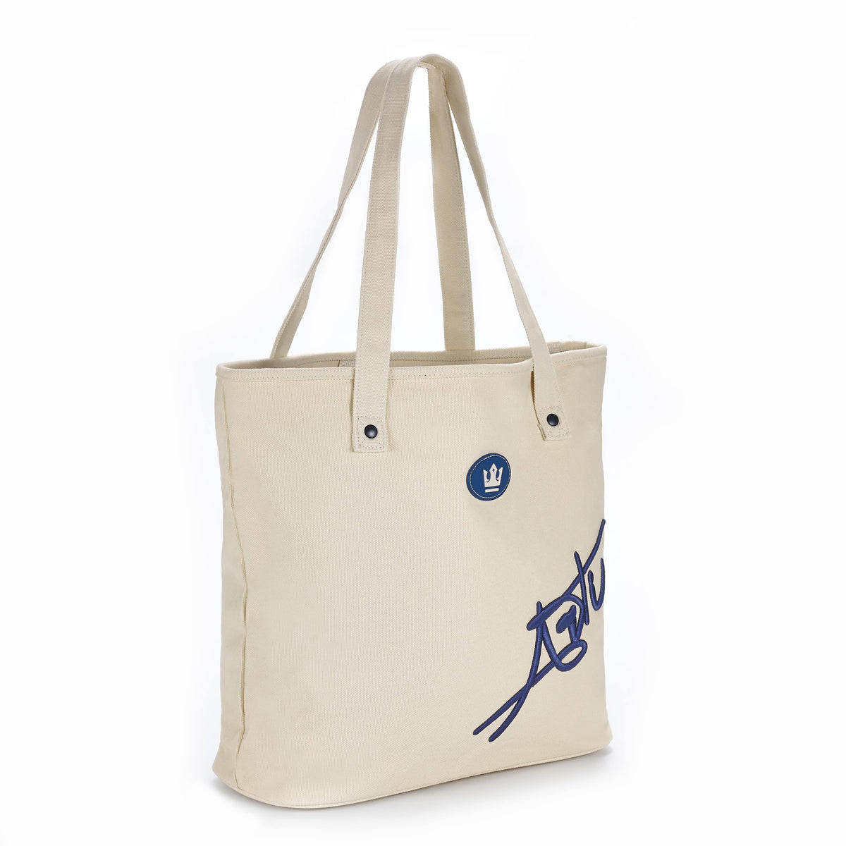 ARTI cream tote bag with spacious open-top design and sturdy handles