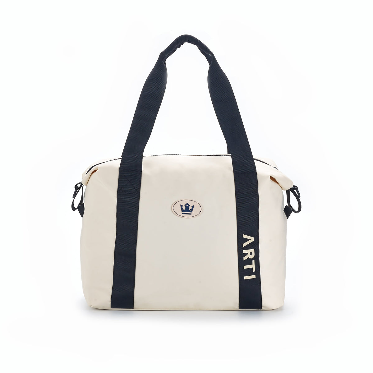 ARTI cream duffle bag with spacious design and sturdy handles