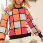 BiBi Multi Color Checker Pattern Sweater - Farnelli