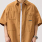 Men's Full Size Button Up Half Sleeve Shirt Plus Size - Farnelli