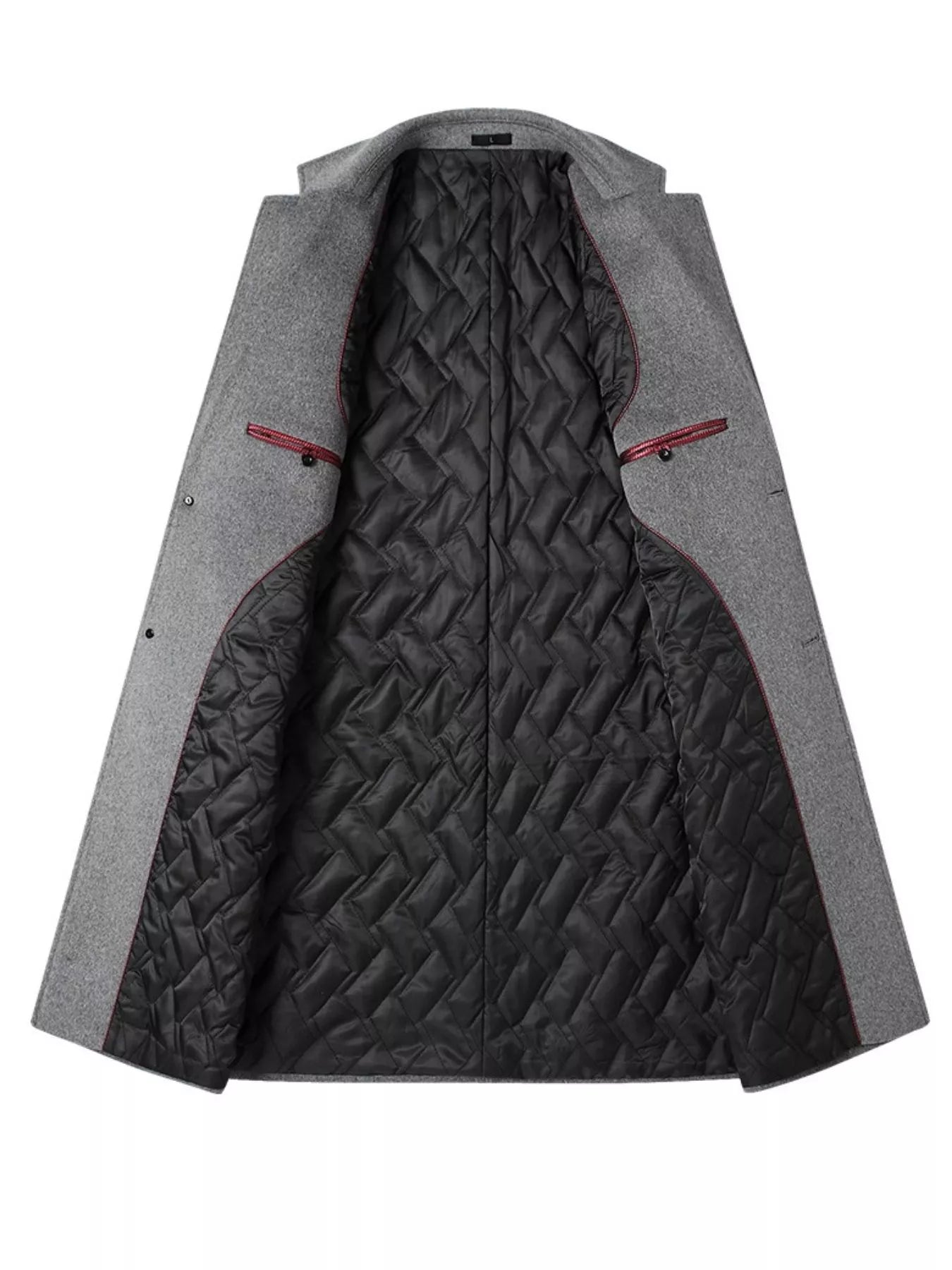 Men's Plus Size Classic Button Up Overcoat - Farnelli