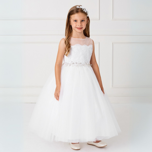 Isabella Ivory Girls Formal Dress-0