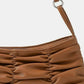 Fame Segmented Pleated Faux Leather Hand Bag - Farnelli