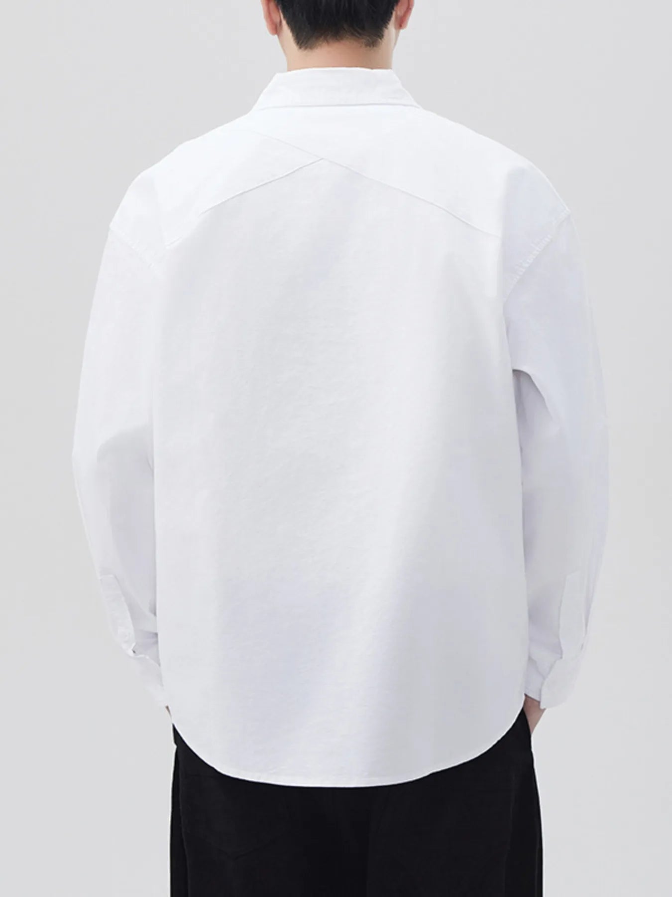 Men's Plus Size Casual Solid Color Long Sleeve Shirt - Farnelli