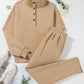 Half Snap Turtleneck Top and Pants Active Set - Farnelli