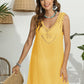 Tassel Scoop Neck Wide Strap Cover-Up - Farnelli