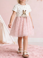 Children's Bunny Applique Tulle Dress - Farnelli