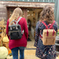 Carry Courage GAME CHANGER mini backpack in a paisley pattern, shown from the front
