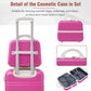 HouseOfZazla white 3-piece hardshell luggage set with TSA locks