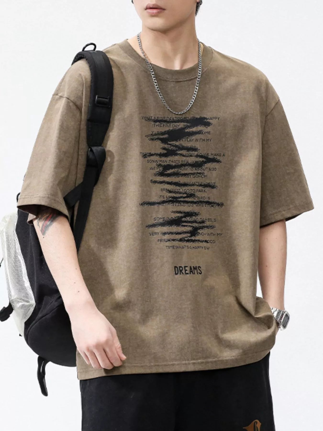 Men's Plus Size Round Neck Half Sleeve T-Shirt - Farnelli