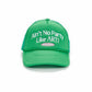 ARTI “Ain't No Party Like” trucker hat with curved brim and breathable mesh back