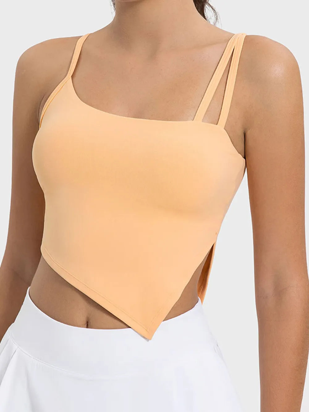 Millennia Slit Asymmetrical Neck Active Cami - Farnelli