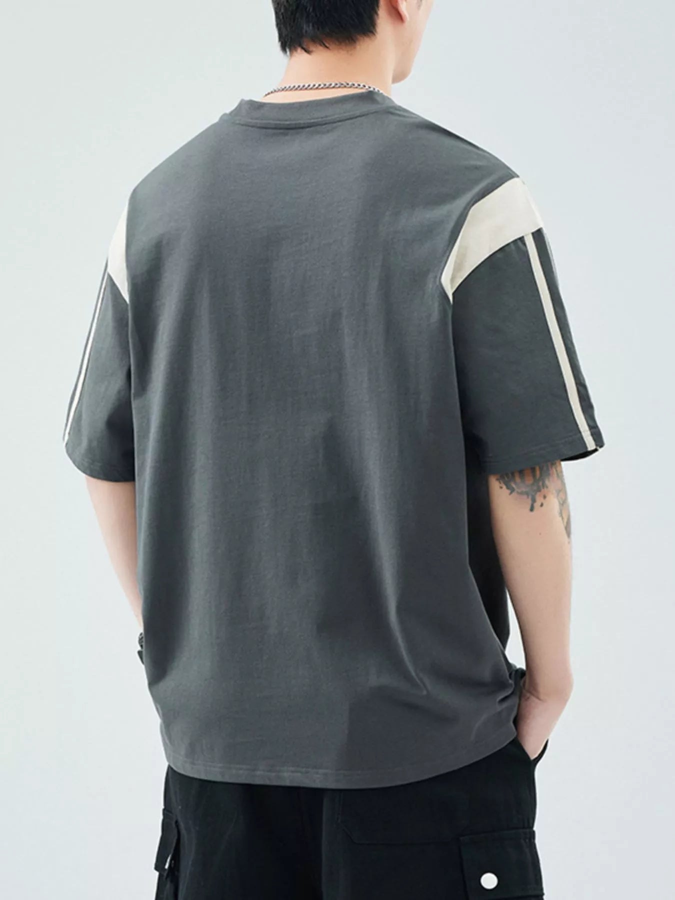 Men's Plus Size Round Neck Short Sleeve T-Shirt - Farnelli