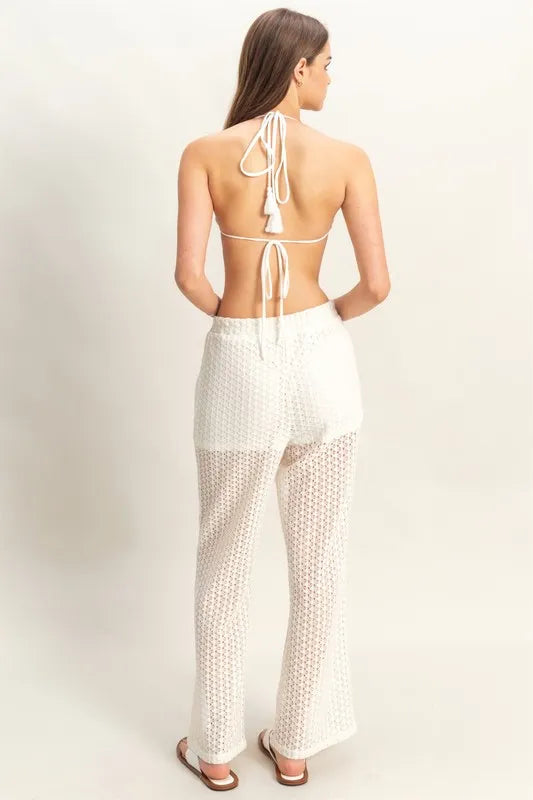 HYFVE Crochet Bra and Drawstring Pants Set - Farnelli