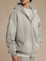 Men's Oversized Casual Zip-Up Hoodie - Farnelli