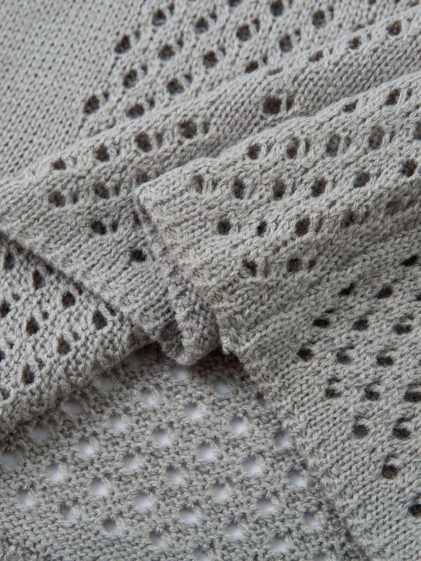 Men's Openwork Button Detail Knit Henley T-Shirt - Farnelli