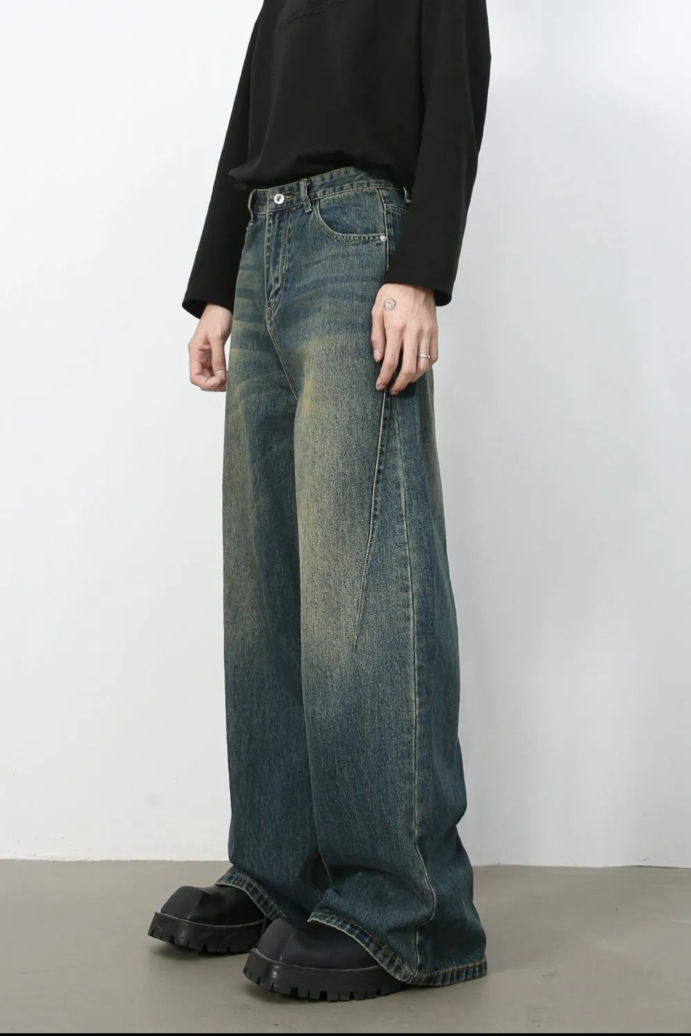 Men's Wide Leg Jeans - Farnelli