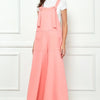 Veveret Wide Strap French Terry Overalls - PINK