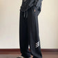 Men's Full Size Casual Loose Fit Sweatpants with Stripes Plus Size - Farnelli