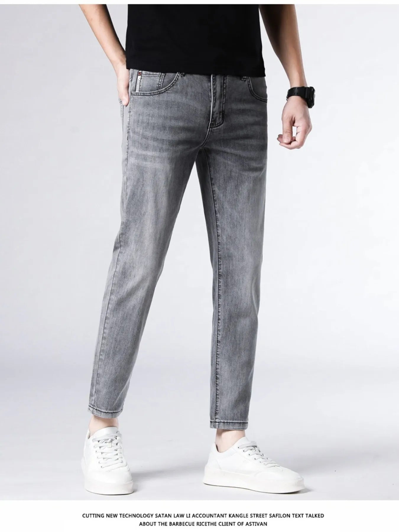 Men's Washed Slim Fit Jeans - Farnelli